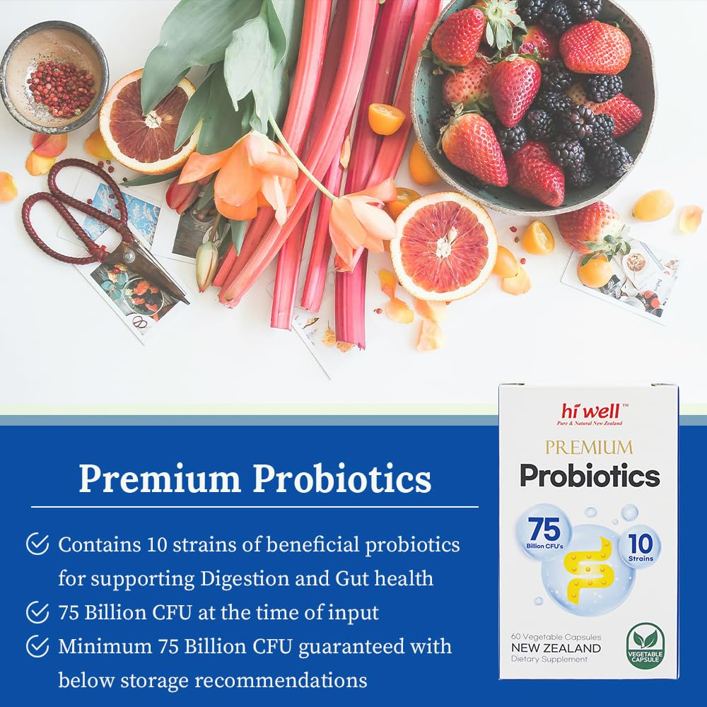 Hi Well Premium Probiotics 75 Billion - 60 Vegetarian Capsules - image 6