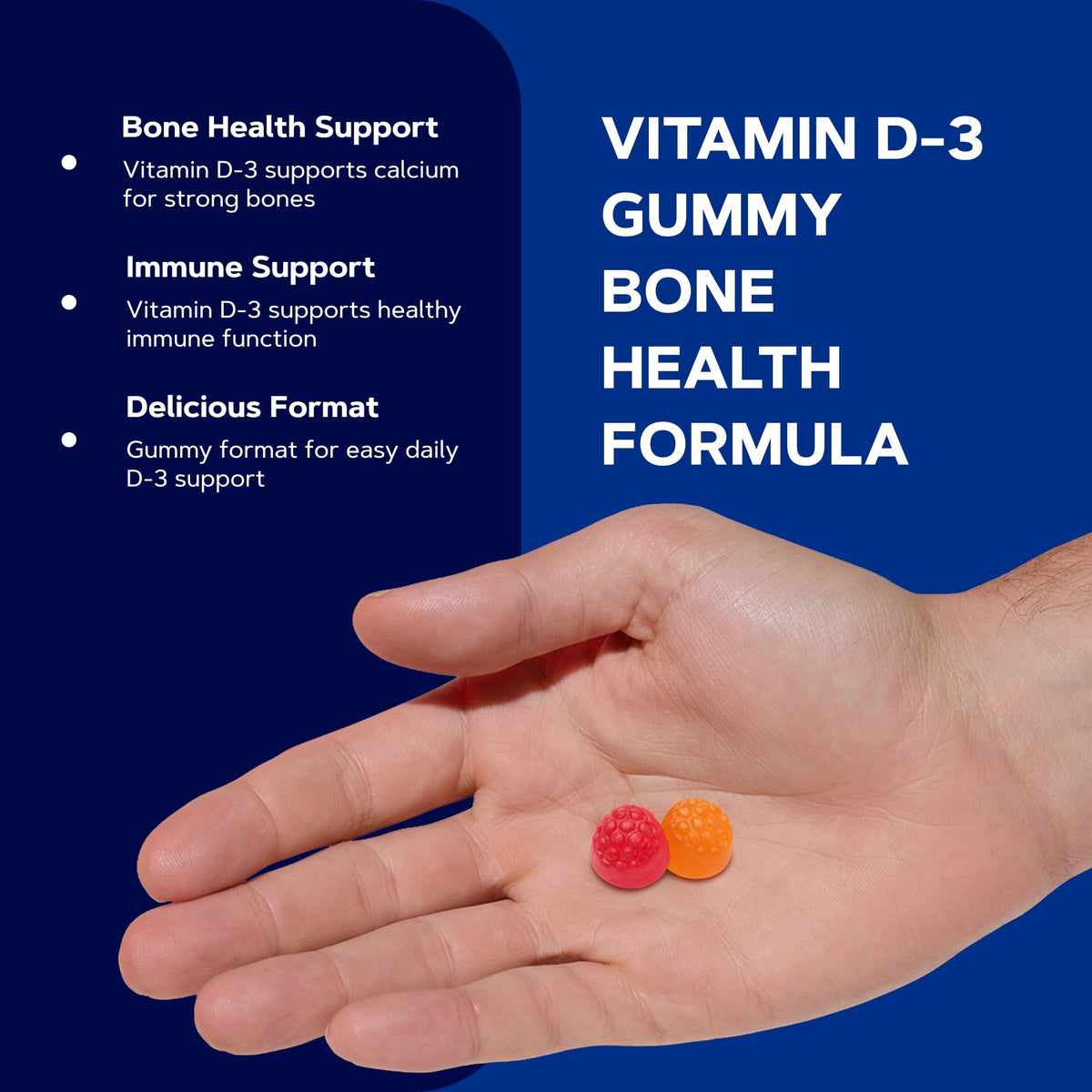 GNC Vitamin D-3 Gummies Peach & Berry - 120 Gummies - image 4