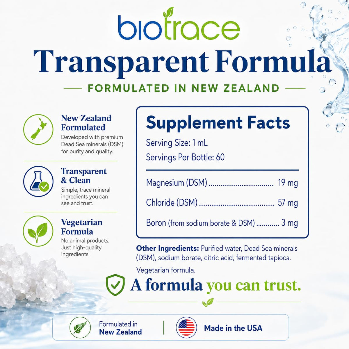 BioTrace Elemental Boron Mineral Drops 3mg - 60 Servings - image 7