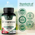 Nature's Nutrition D-Mannose 1000mg Per Serving - Cranberry