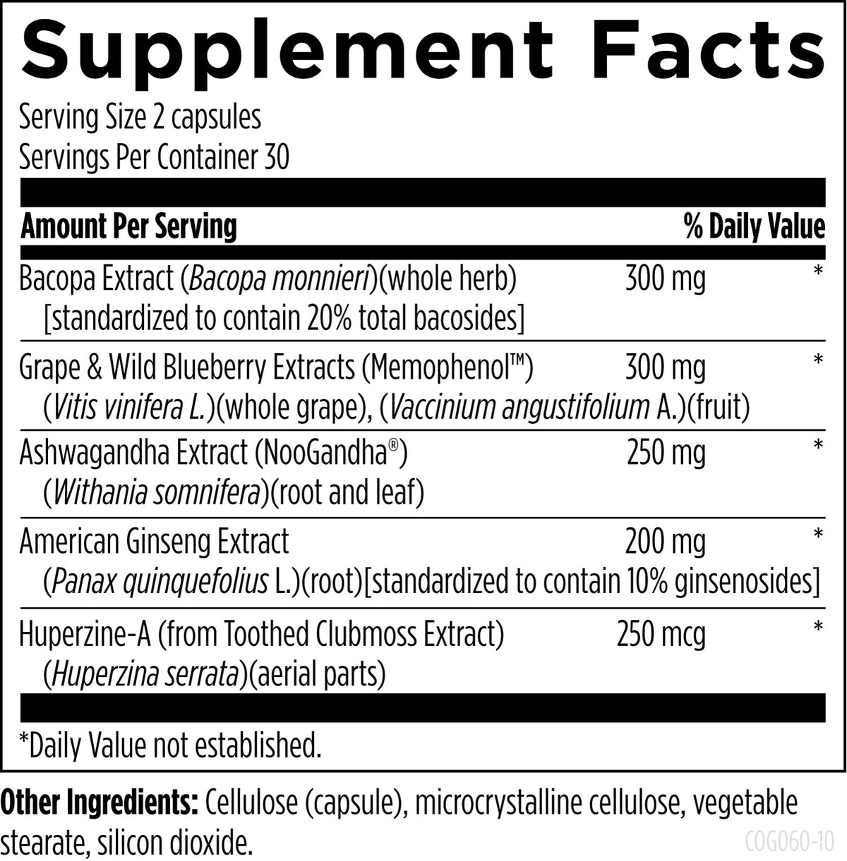 Designs for Health CogniAid Herbal Formula - 60 Capsules - image 2
