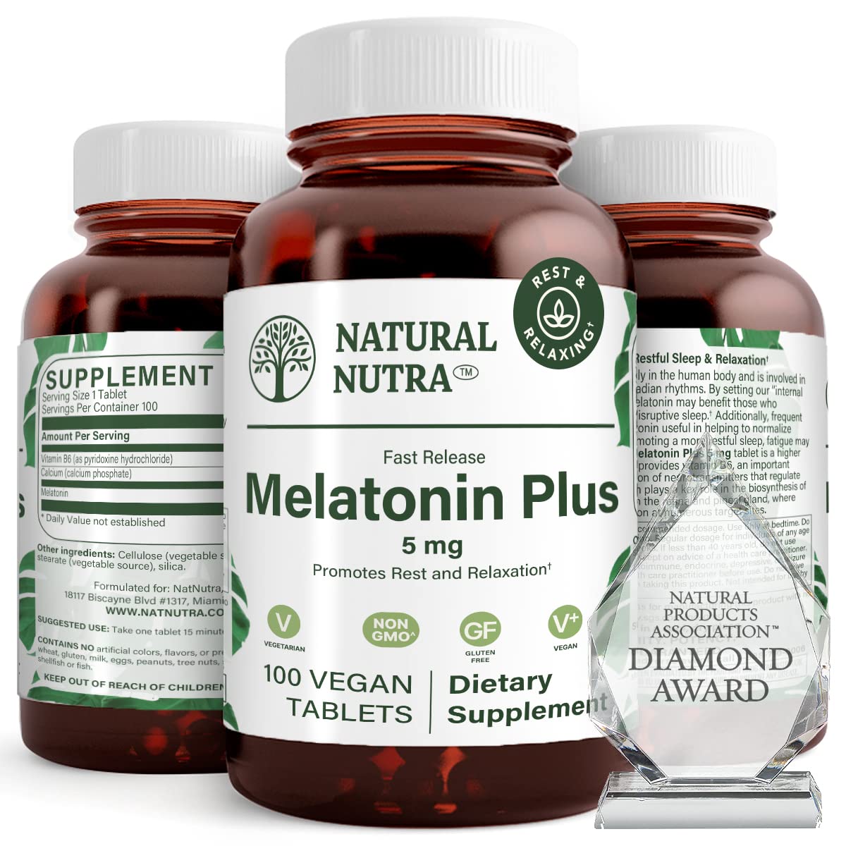 Natural Nutra Vegan Melatonin 5mg with B6 Parent