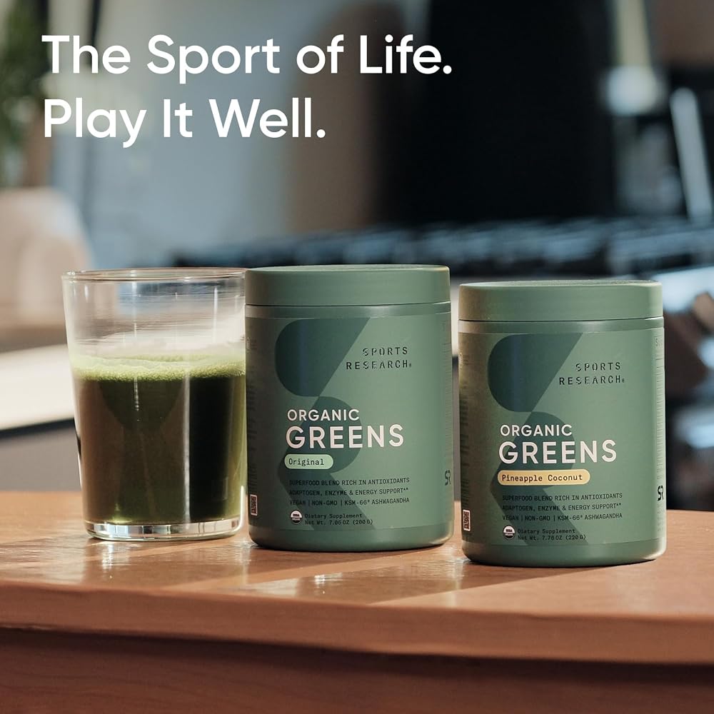 Sports Research® Organic Greens Superfood Powder w/Spirulina