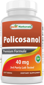 Best Naturals Policosanol 40mg Cardiovascular Support - 120 Tablets