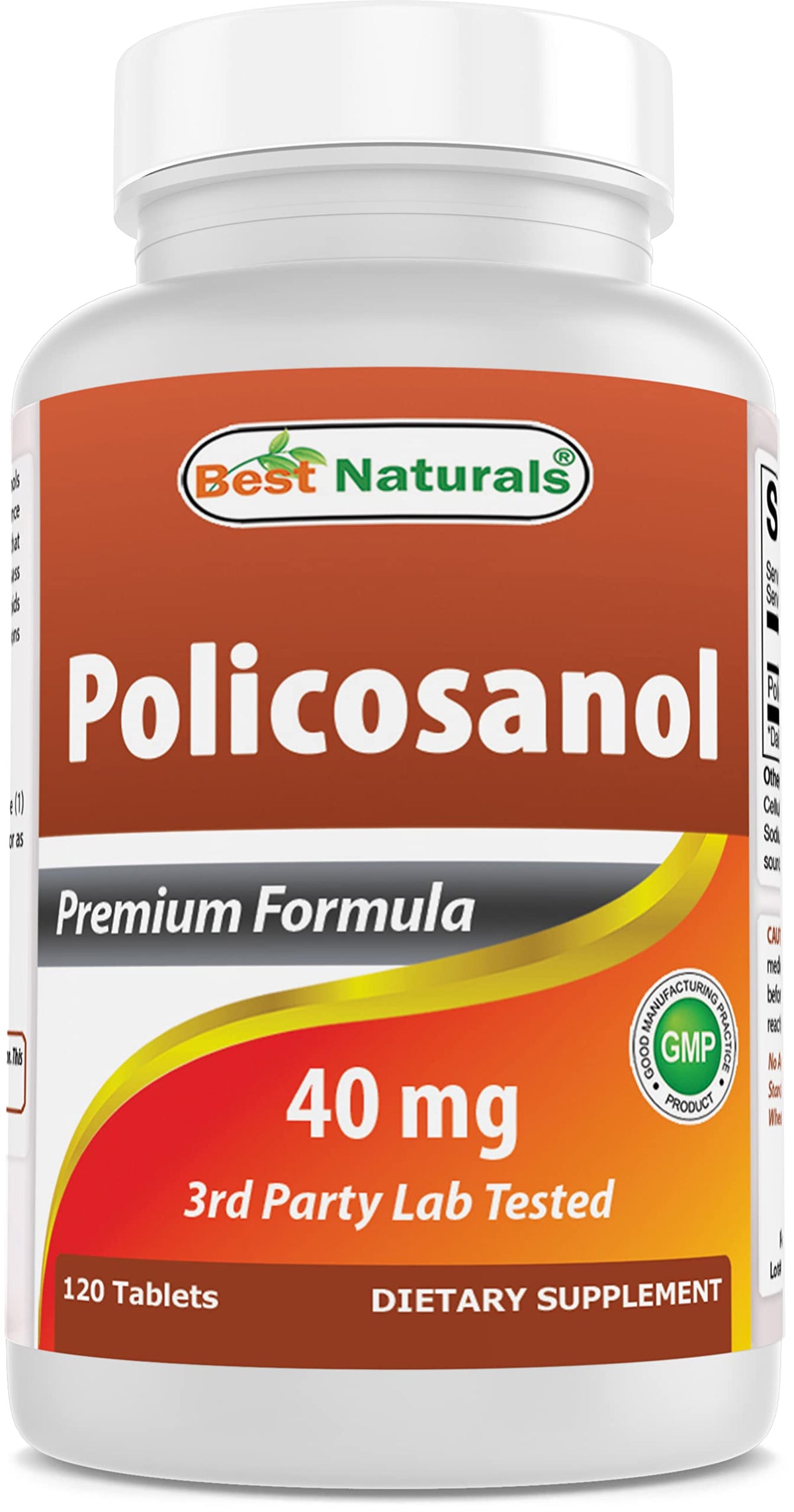 Best Naturals Policosanol 40mg Cardiovascular Support - 120 Tablets