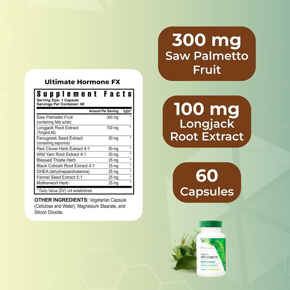 Youngevity Ultimate Hormone FX Hormone Support Supplement - 60 Capsules - image 3
