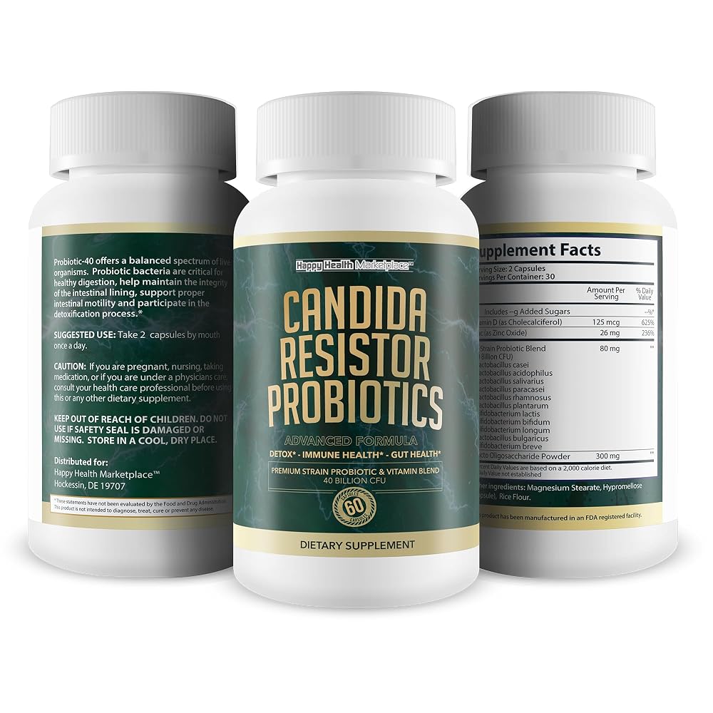 Happy Health Marketplace Candida Resistor Probiotics - 60 Capsules - image 4
