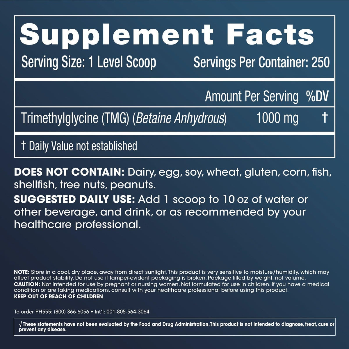 ProHealth Longevity TMG Pro Bulk Powder (Trimethylglycine - Betaine