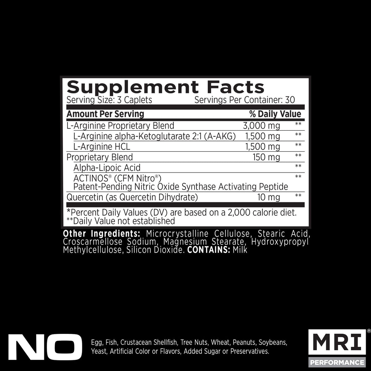 MRI Performance NO2 Nitric Oxide Booster