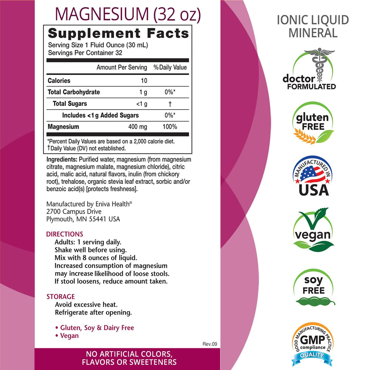 Eniva Liquid Ionic Magnesium Supplement - 32 fl oz - image 2