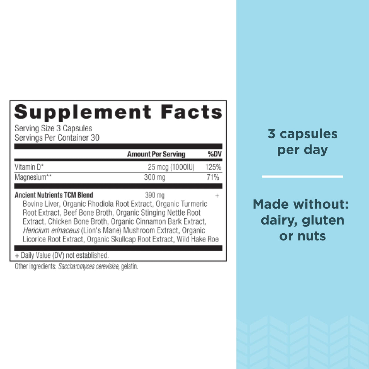 Ancient Nutrition Magnesium with Vitamin D for Immune Support - 1 Capsules - image 2
