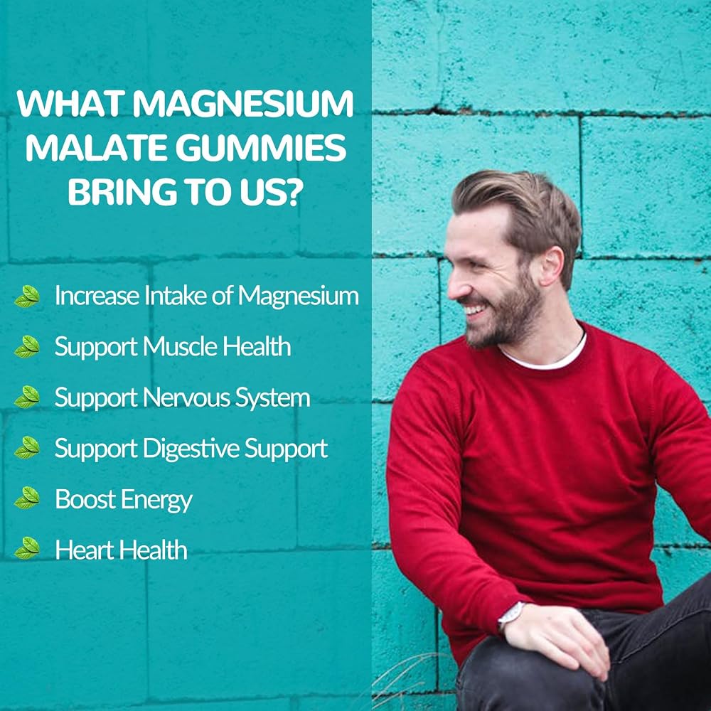 Whoyun Magnesium Malate Gummies 1000mg - 60 Count - image 4
