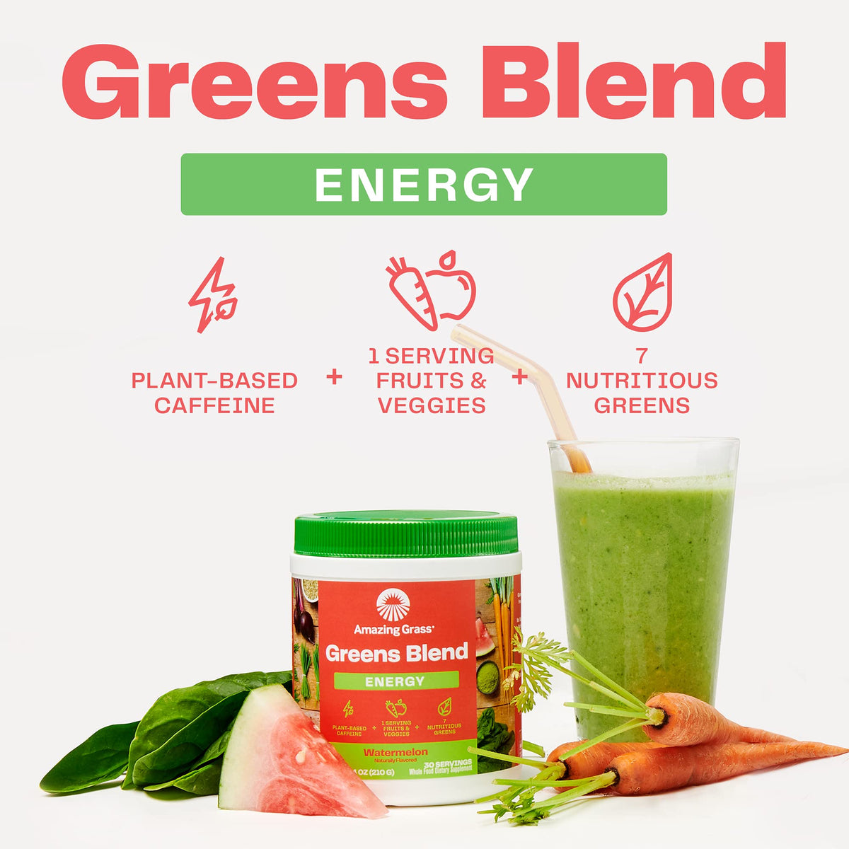 Amazing Grass Green SuperFood Energy Powder with Matcha - 30 Servings - image 4