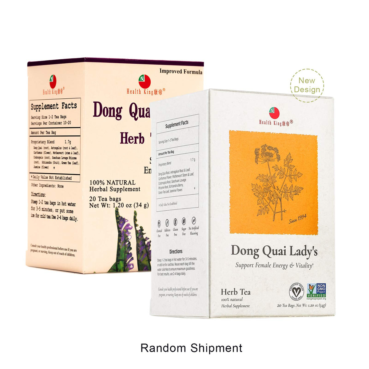 Health King Dong Quai Lady's Herb Tea - 20 Bags - image 2