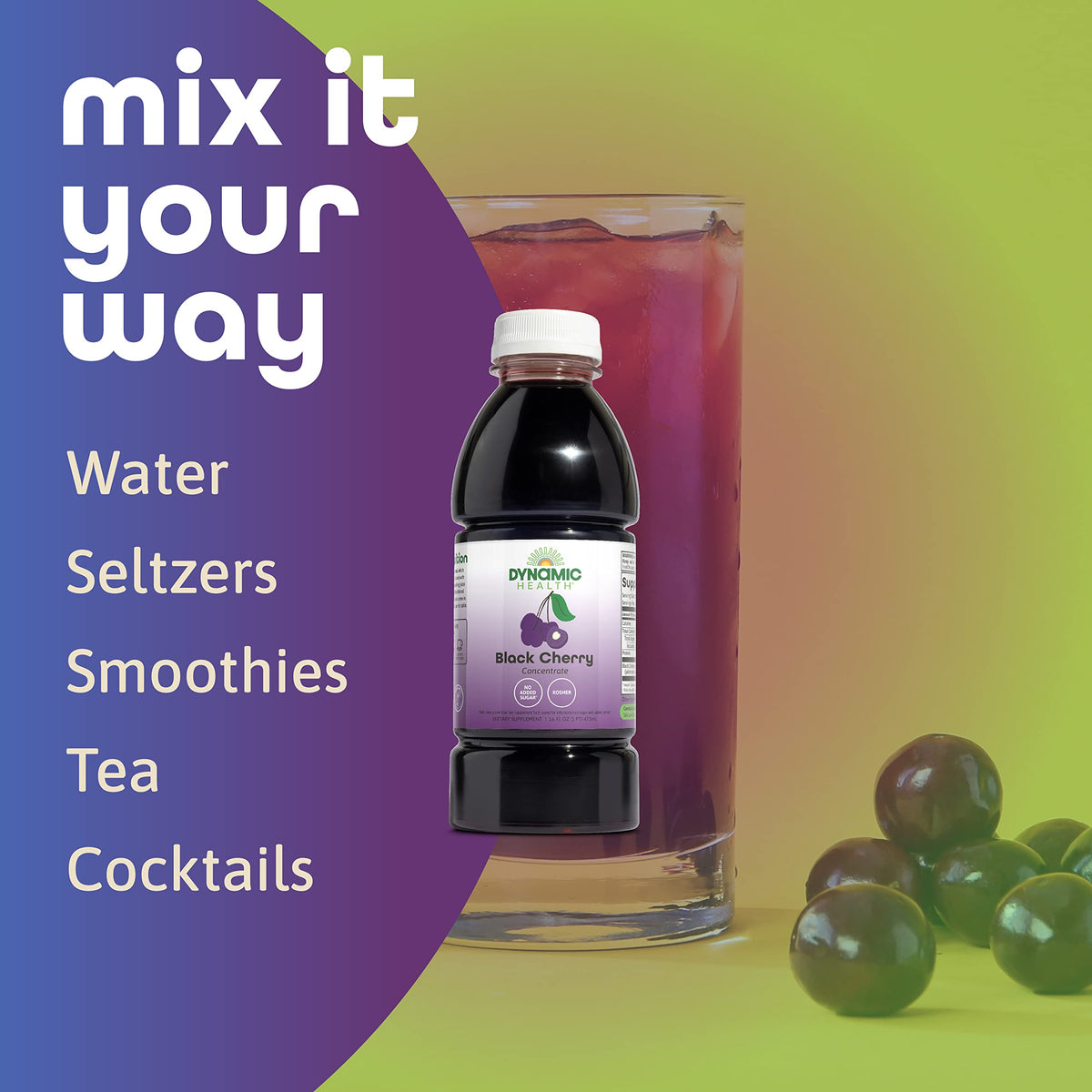 Dynamic Health Pure Black Cherry Unsweetened