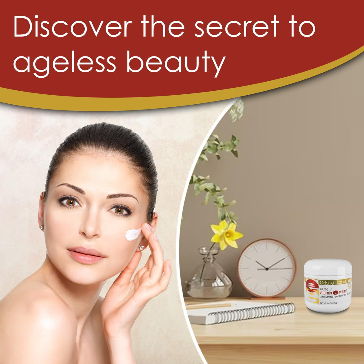 Colonial Dames Vitamin E Moisturizing Cream 28,000 IU - 4 oz - image 3