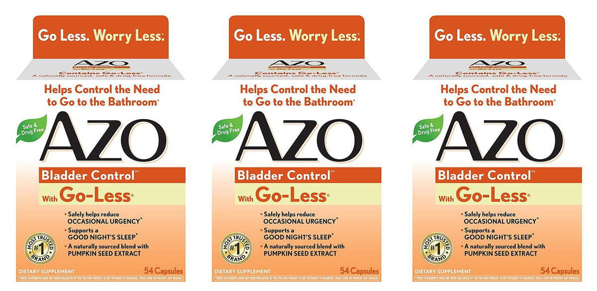 AZO Bladder Control Supplement - 162 Capsules (3 Pack)