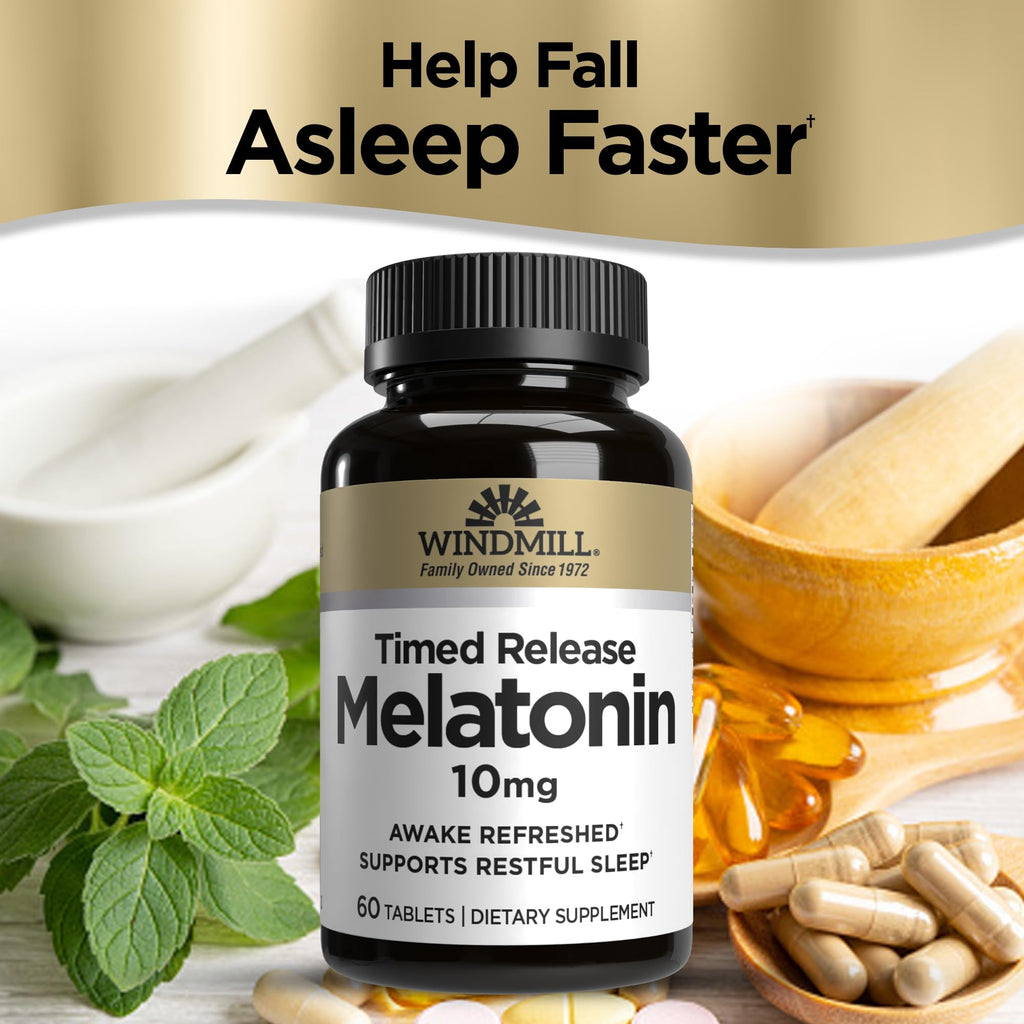 Windmill Melatonin 10 mg Timed Release Tablets - 60 Count - image 3