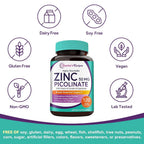 Doctor's Recipes Zinc Complex 50mg Zinc Picolinate - 120 Capsules - image 5