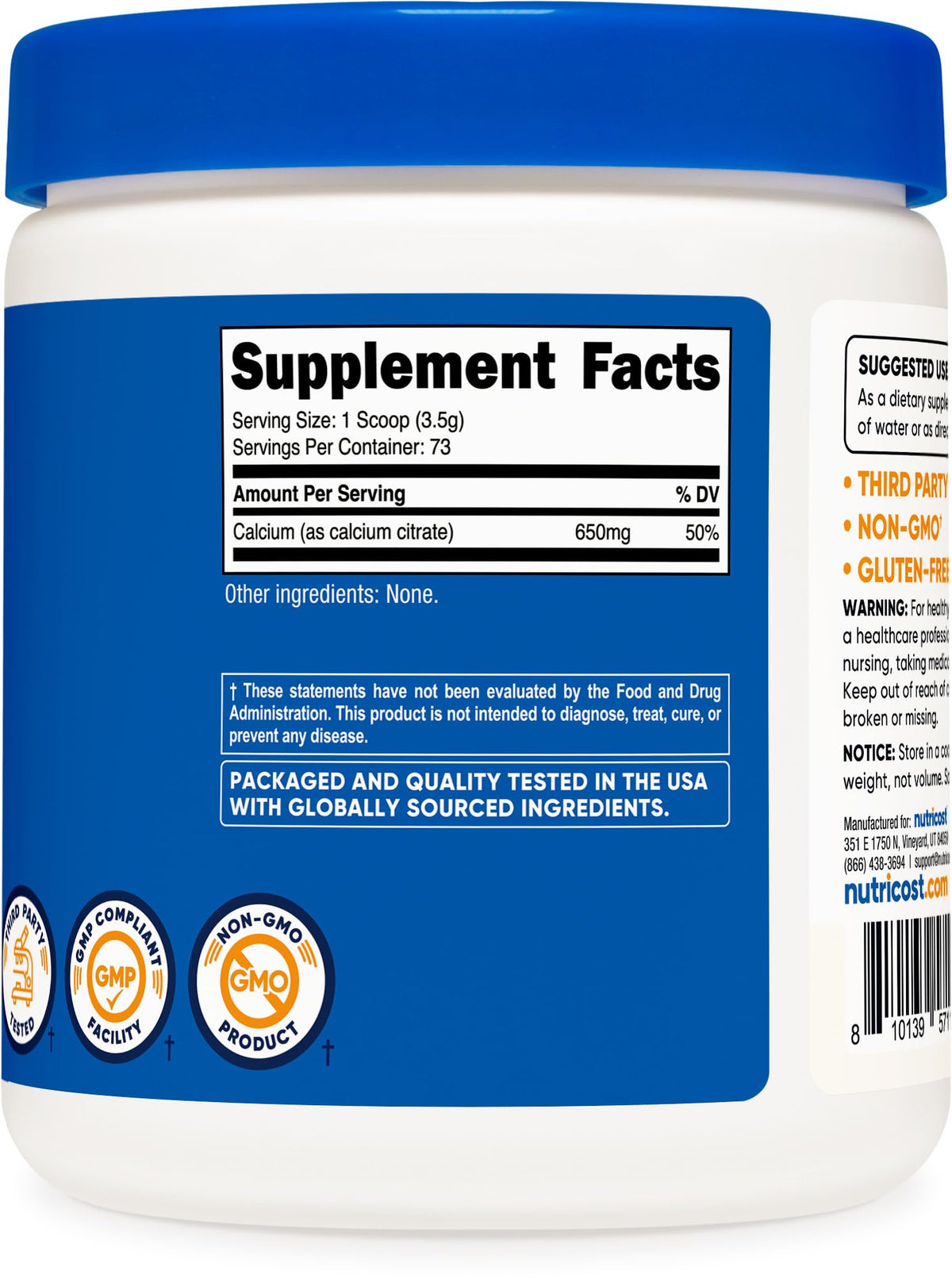 Nutricost Calcium Citrate Powder