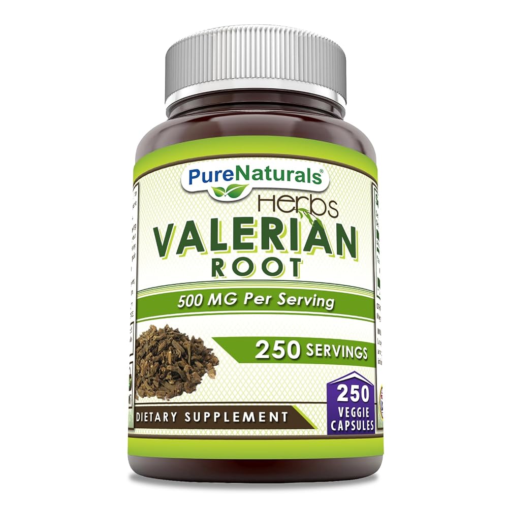 Pure Naturals Valerian Root 500 mg - 250 Vegetarian Capsules