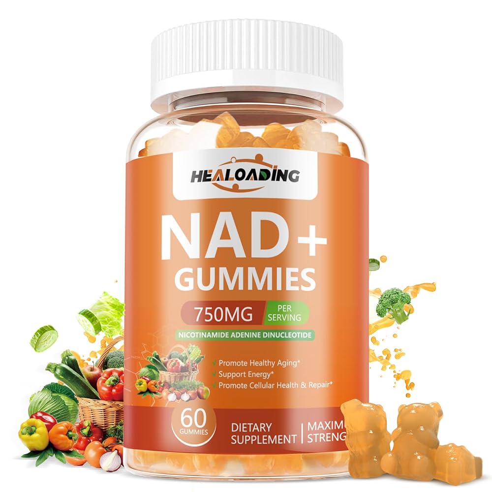 HEALOADING NAD+ Gummies with Resveratrol - 60 Count