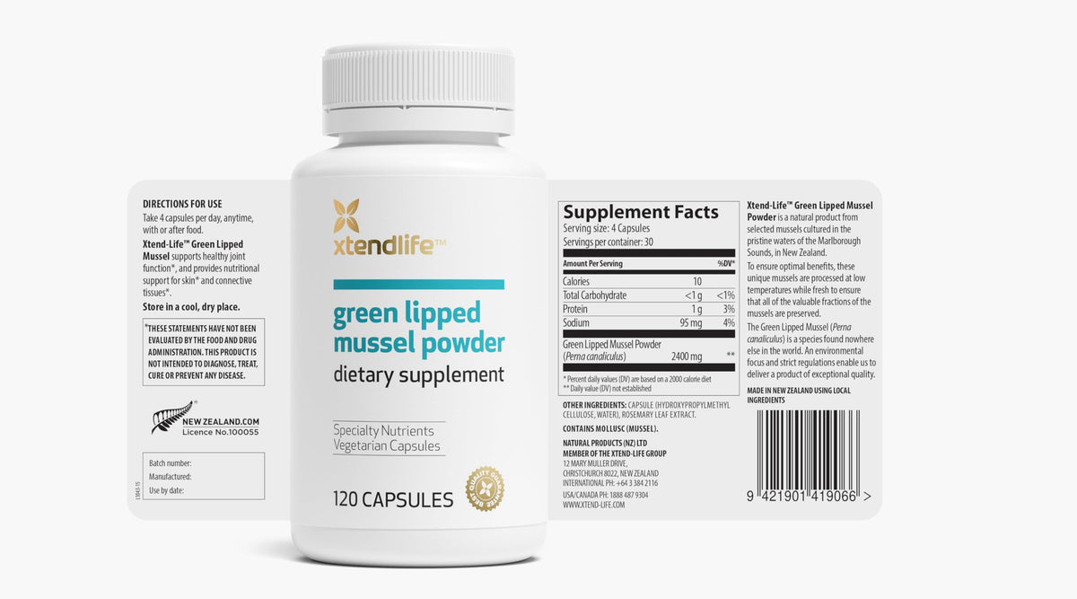 Xtendlife Green Lipped Mussel Joint Support - 120 Capsules - image 2