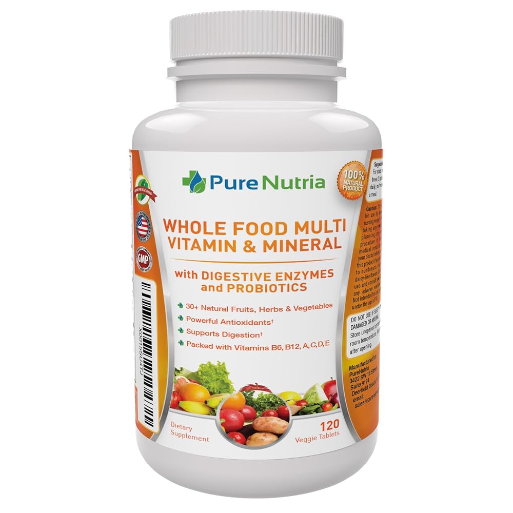 PureNutria Whole Food Multivitamin with Probiotic Enzymes - 120 Caplets - image 9