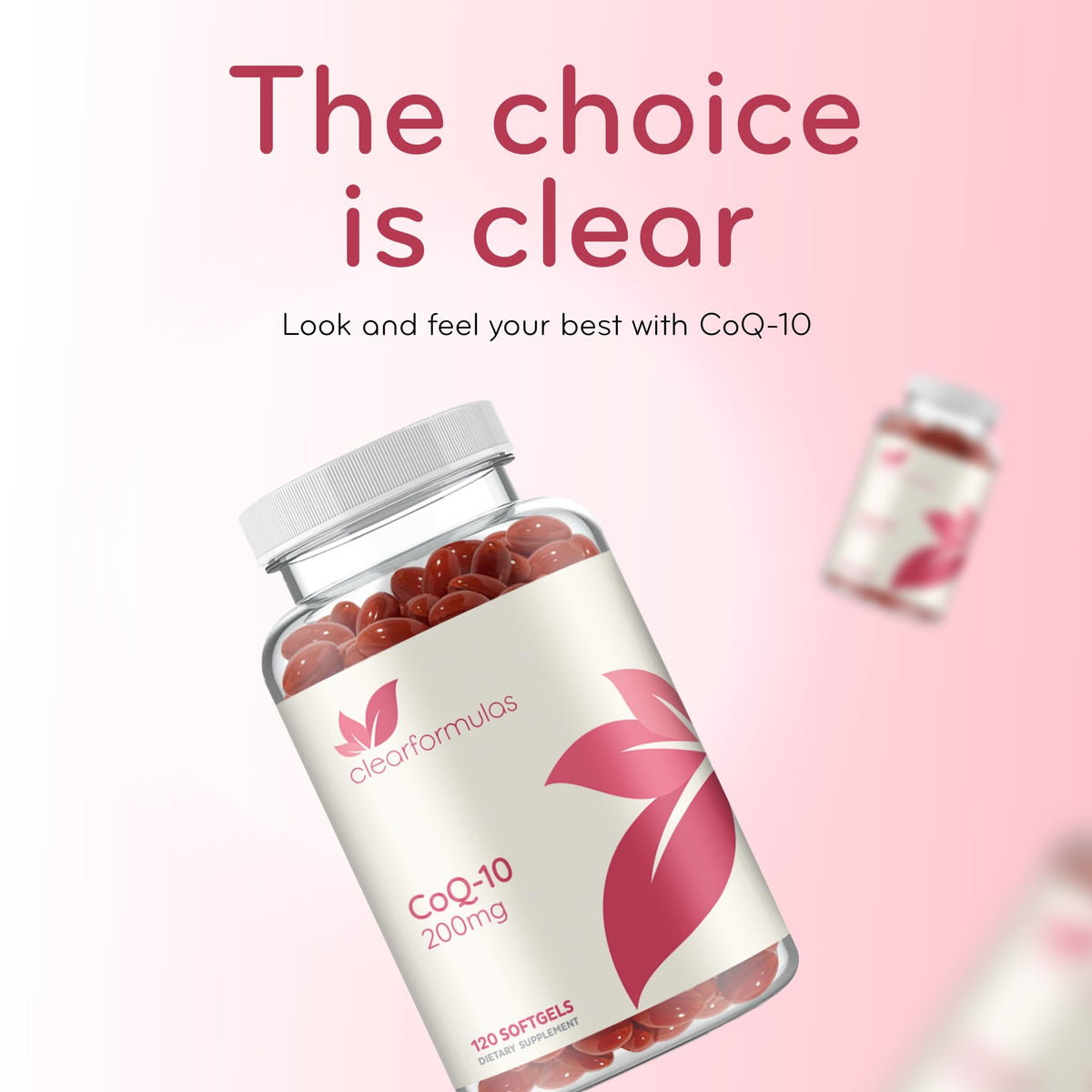 Clear Formulas CoQ10 200mg Softgels - 60 Servings - image 6