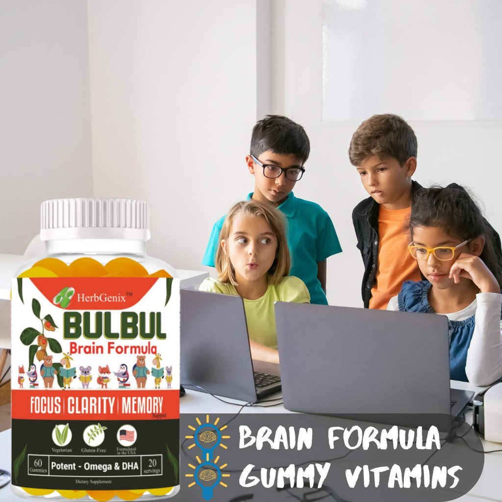 HerbGenix Kids Brain Booster Omega 3 6 9 DHA Gummies - 60 Gummies - image 5