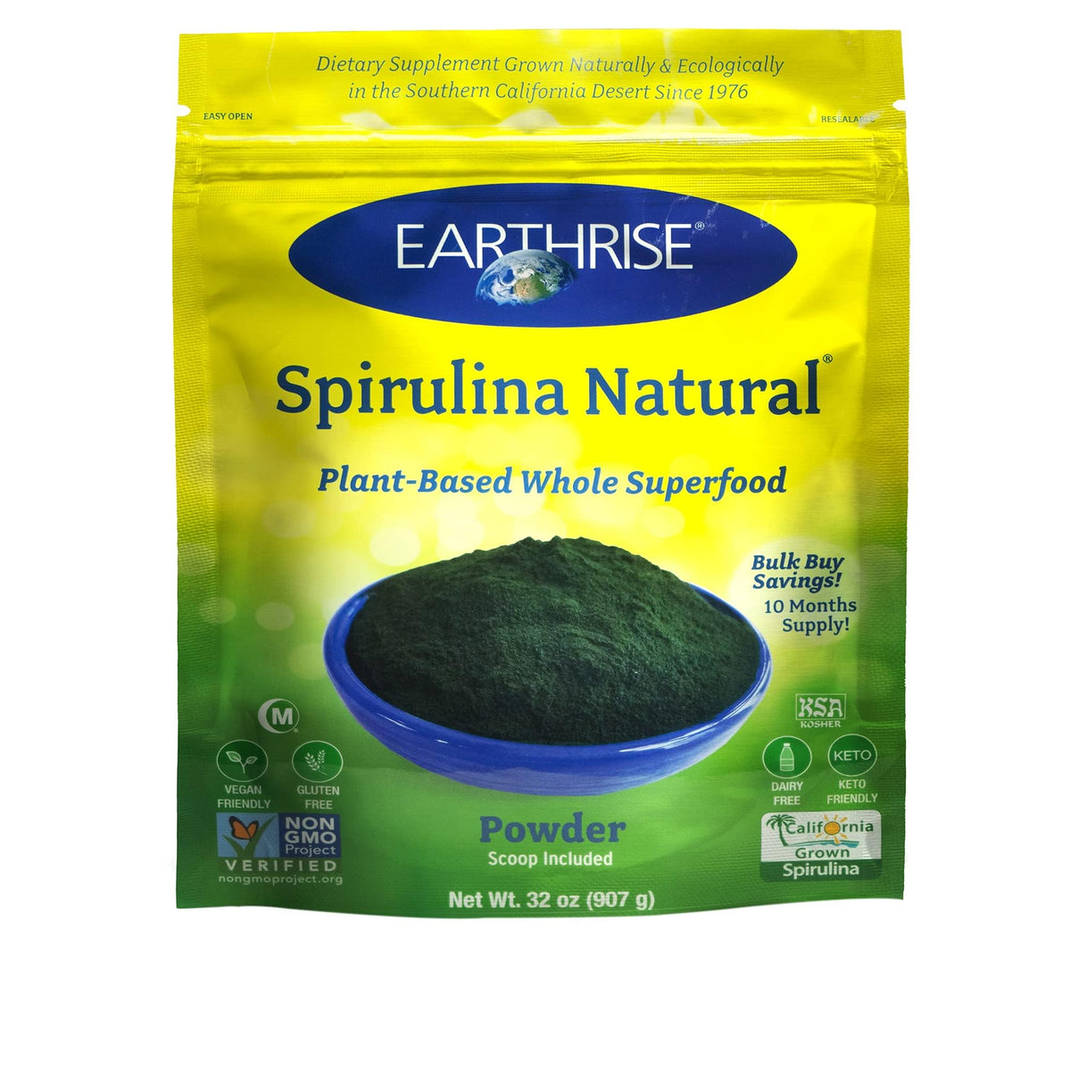 Earthrise Spirulina Natural Powder - 32 oz