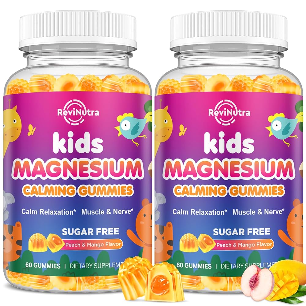 ReviNutra Magnesium Gummies for Kids - Magnesium Glycinate Gummies
