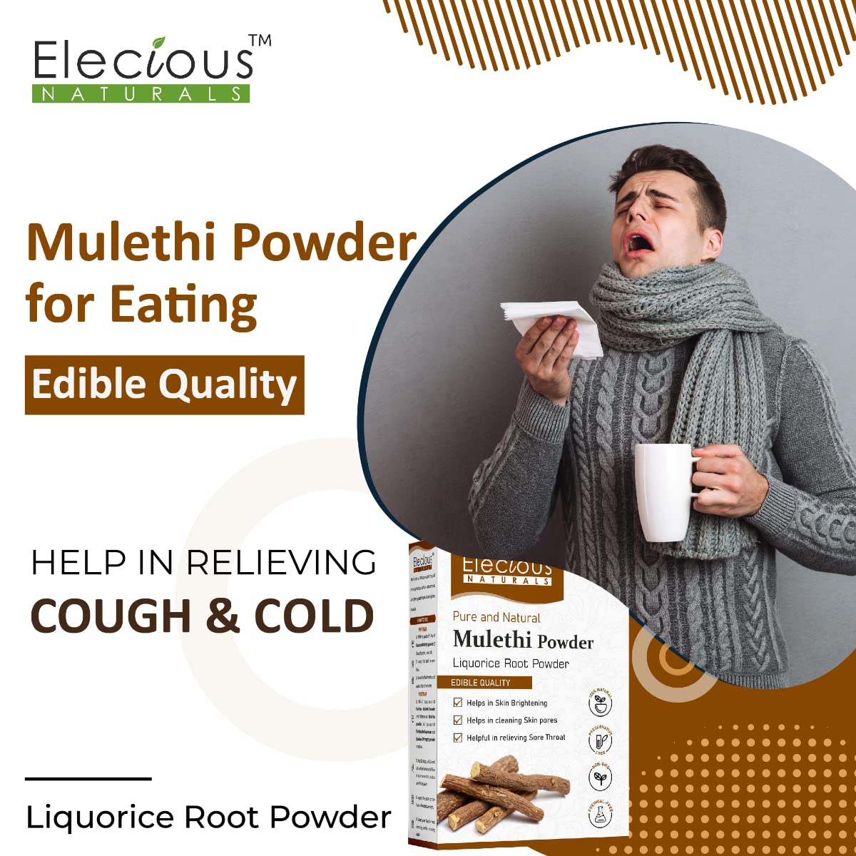 Elecious Mulethi Licorice Powder for Skin and Hair - 200g - image 5
