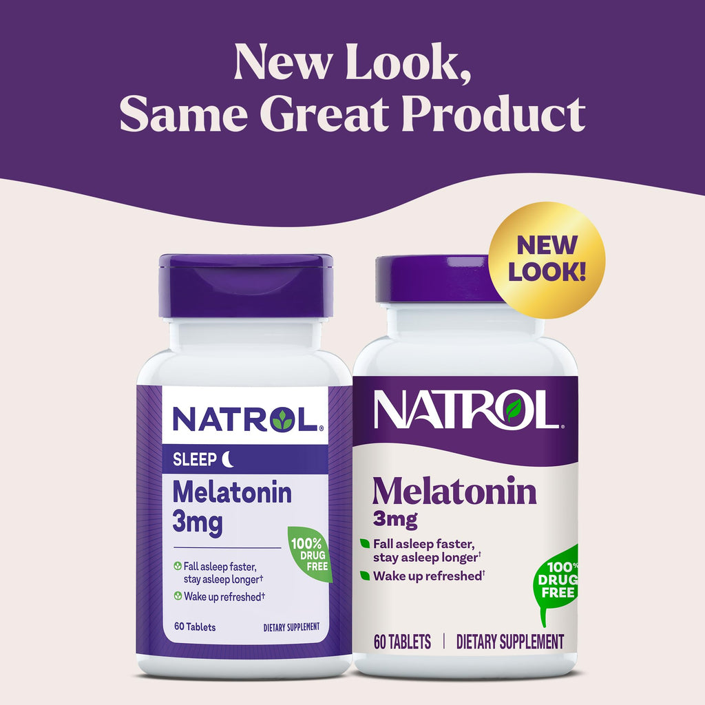 Natrol Tablets Melatonin 3Mg Vitamin B6 Sleep Support Bottle Unisex