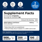 We Like Vitamins White Mulberry 1000mg - 200 Vegetarian Capsules - image 2