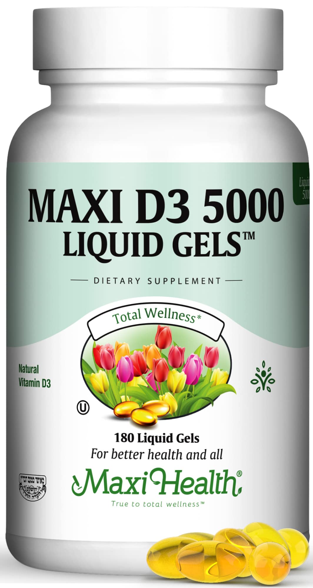 Maxi Health Vitamin D3 5000 IU - 180 Softgels