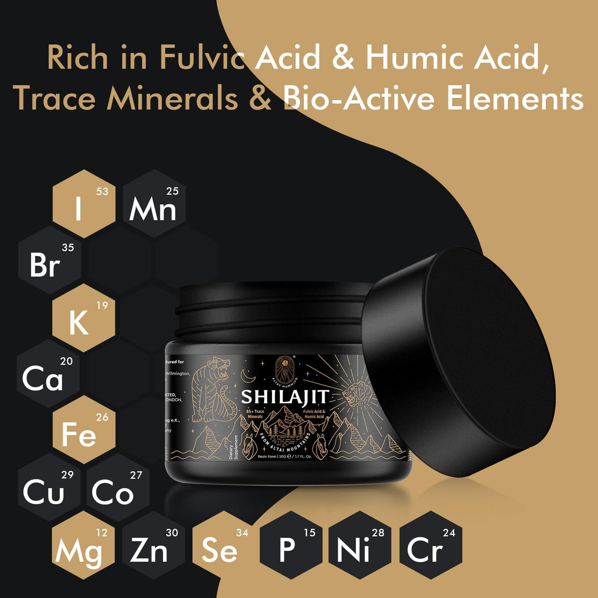 ALTAY MUMMIYO Shilajit Resin with Fulvic Acid & Trace Minerals