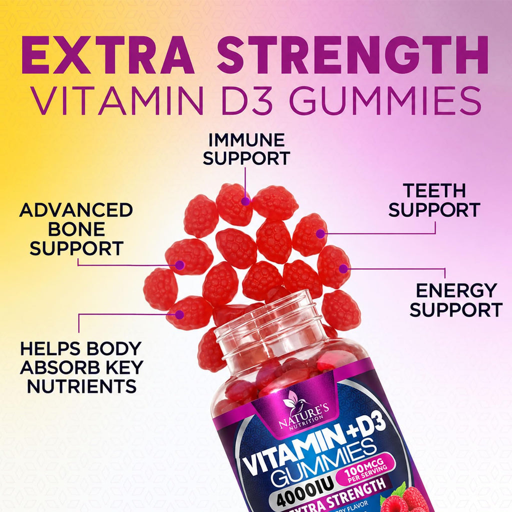 Nature's Nutrition Vitamin D3 5000 IU Gummies - 120 Gummies - image 6