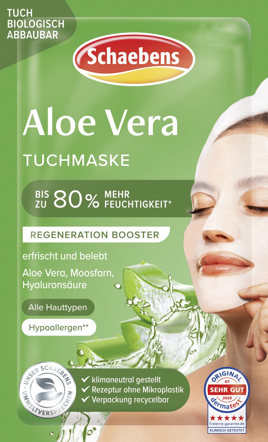 Schaebens Aloe Vera Tuchmaske Sheet Mask - 1 Count
