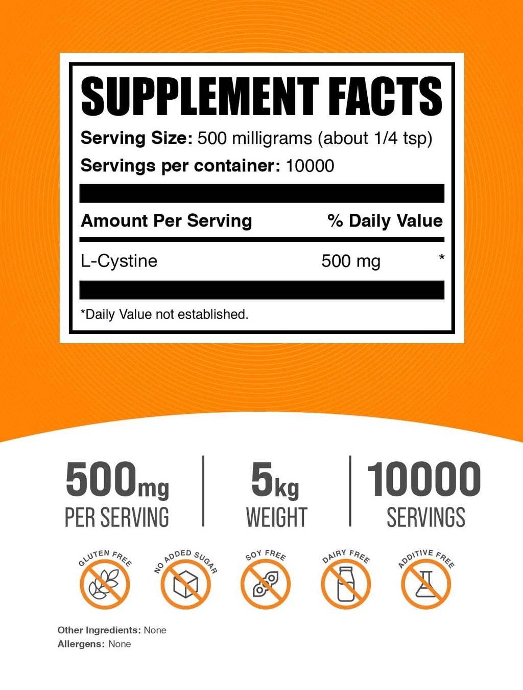 BulkSupplements.com L-Cystine Powder, Amino Acid Supplement