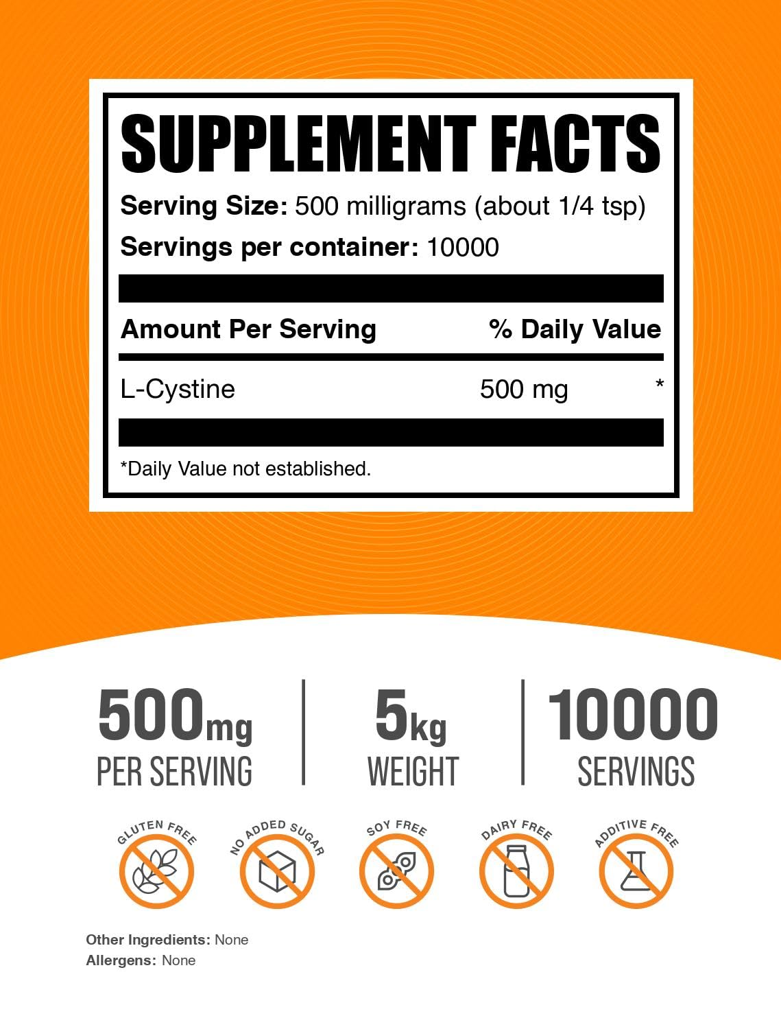 BulkSupplements.com L-Cystine Powder, Amino Acid Supplement