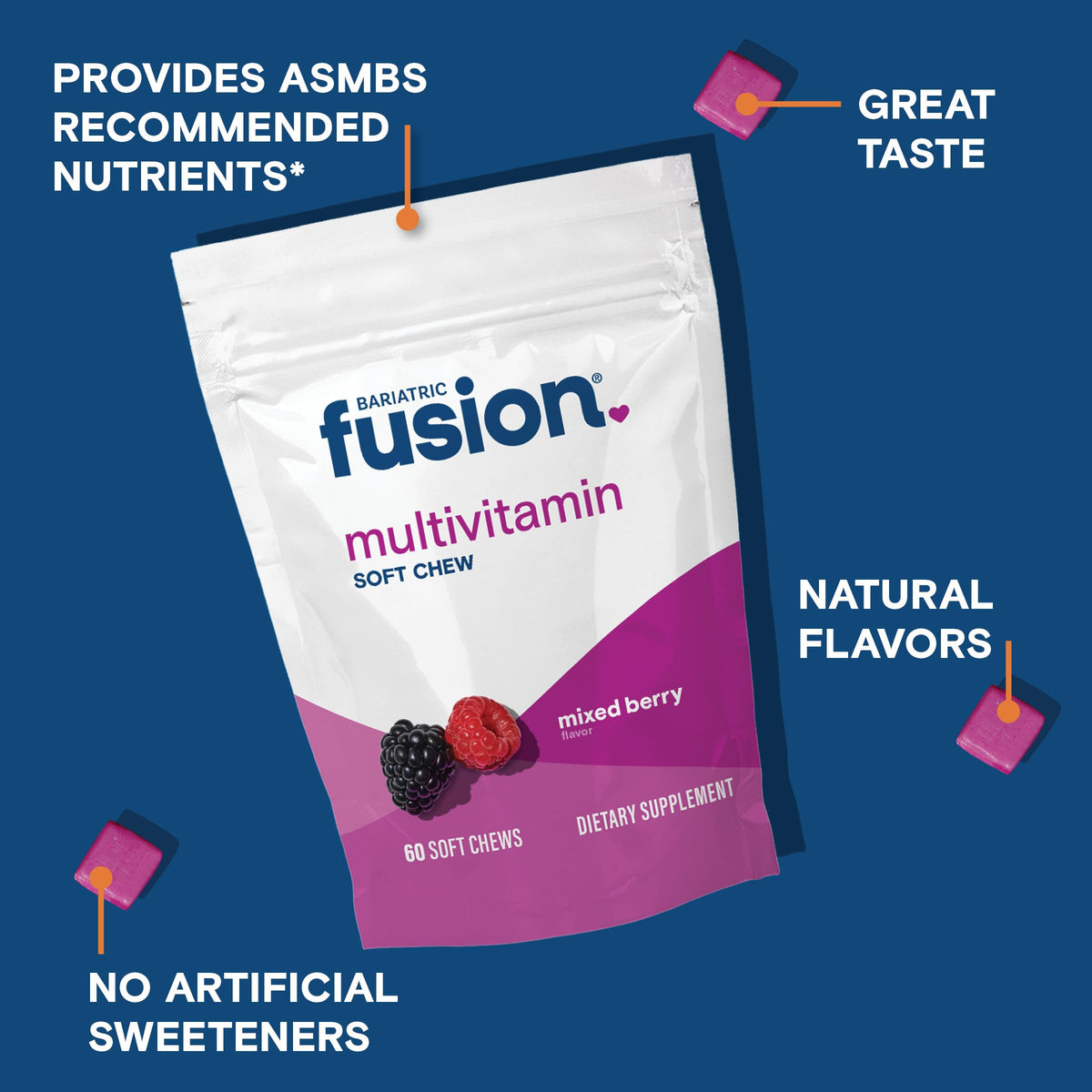 Bariatric Fusion Fruit Flavored Bariatric Multivitamin Soft Chews