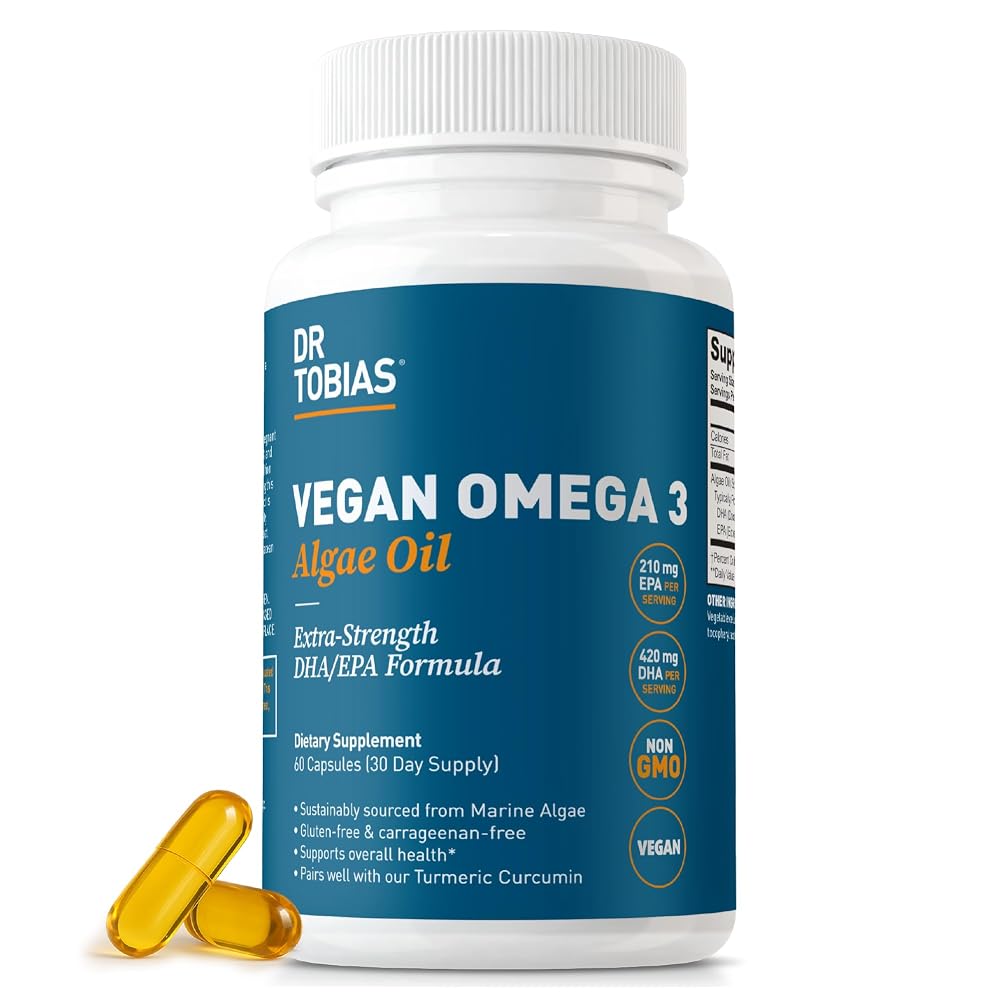 Dr. Tobias Vegan Omega 3 Algae Oil - 60 Capsules