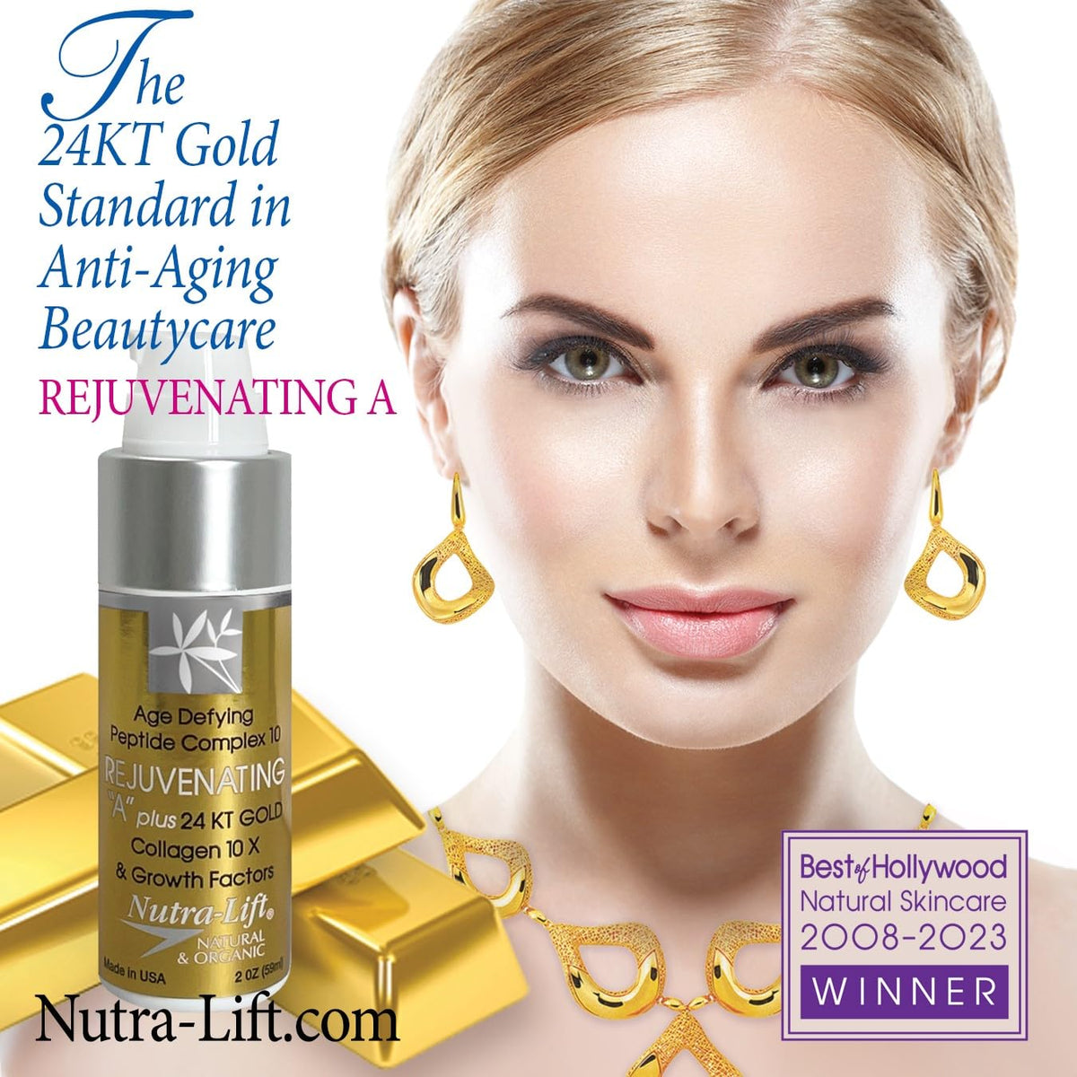 Nutra-Lift Rejuvenating A 24KT Gold Collagen Facial Care - 2 oz - image 5