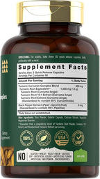 Tahoe Nutritionals Turmeric Curcumin Supplement - 150 Capsules - image 2
