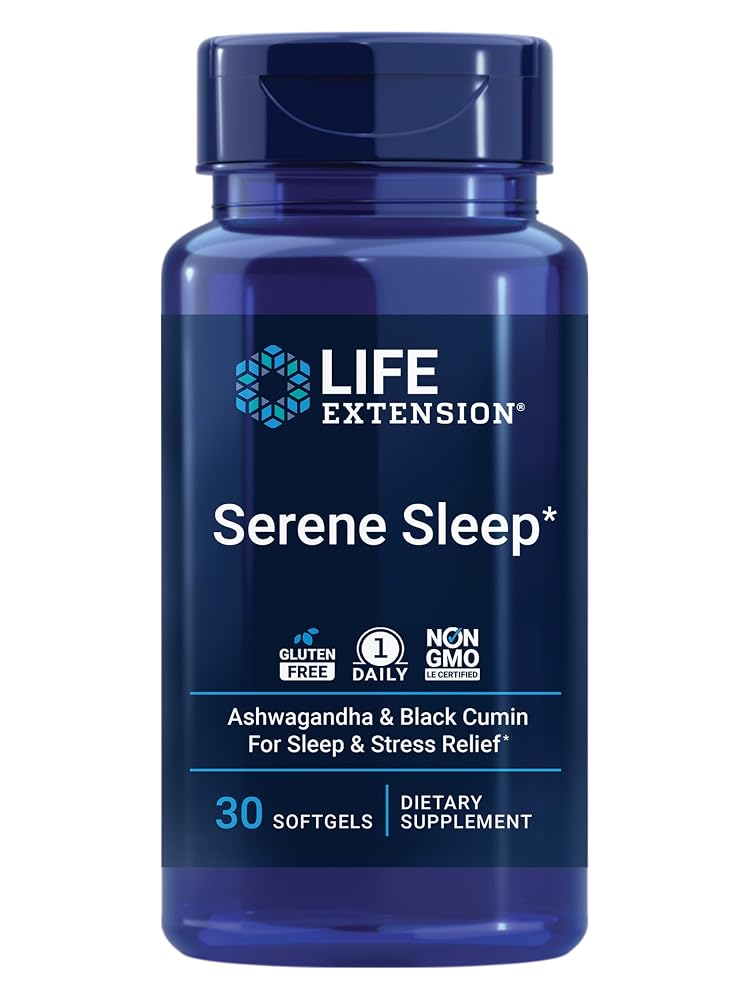 Life Extension Serene Sleep Ashwagandha Black Cumin - 30 Softgels