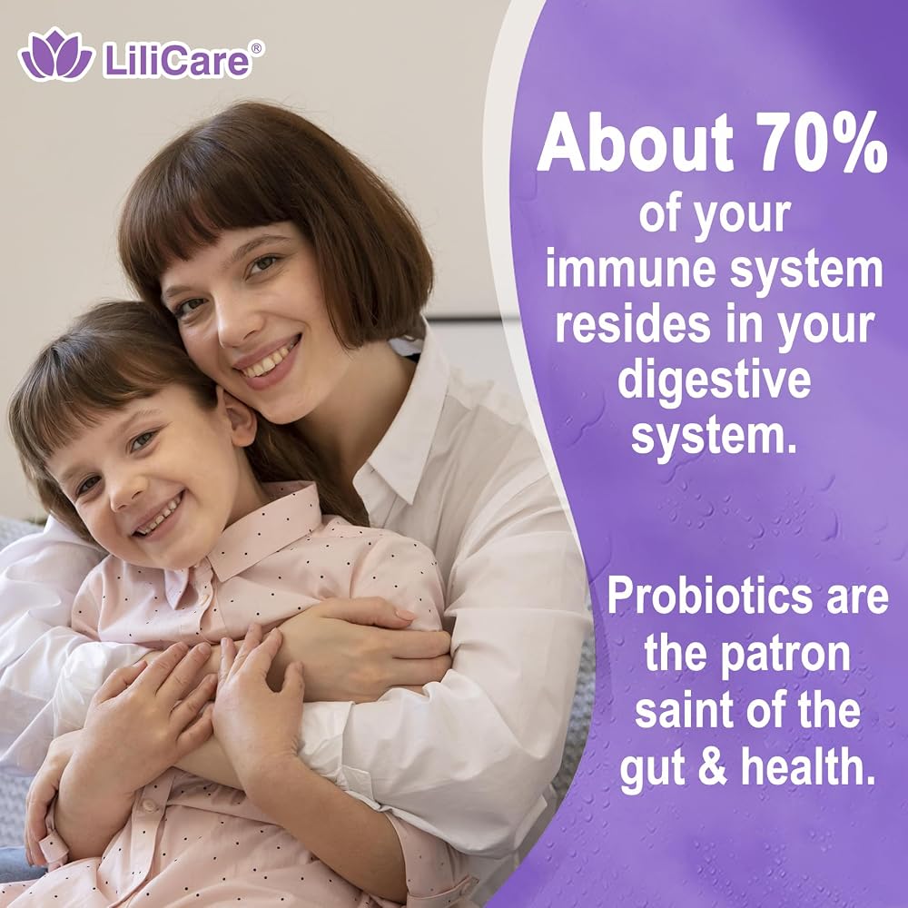 LILICARE Sugar Free Probiotic Gummies 60 Billion CFU