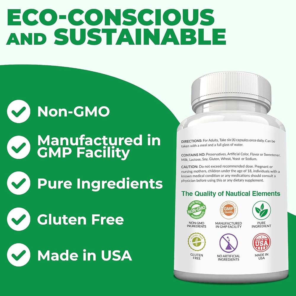 Nautical Elements Spirulina Capsules 3000mg - 240 Capsules - image 5