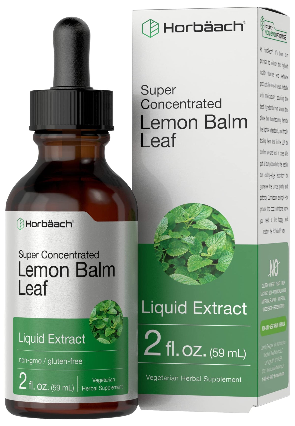Horbäach Lemon Balm Tincture Liquid Extract - 2 fl oz