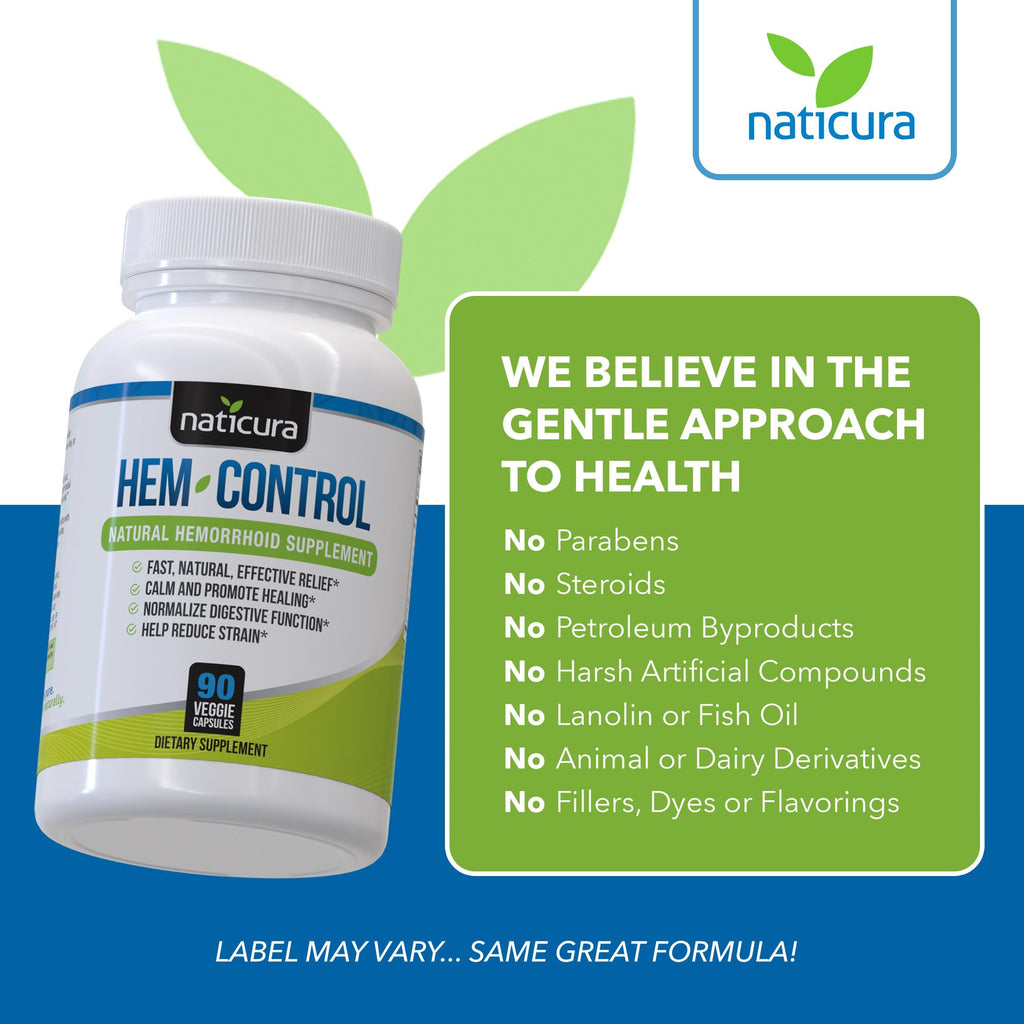 Naticura Hem-Control Hemorrhoid Relief Capsules - 90 Count - image 6